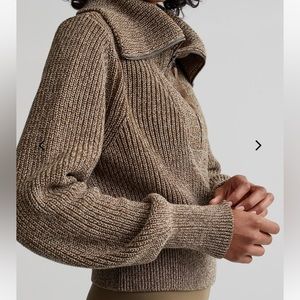 ISO Varley Mentone Half-Zip Knit Pullover - Dark Olive Speckle